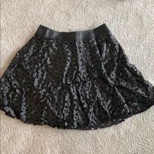 Black faux leather skirt